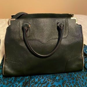 Rebecca Minkoff Black Zipper Edge Tote & dust bag